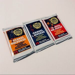 3 Packs - 1990 Marvel Universe Trading Cards